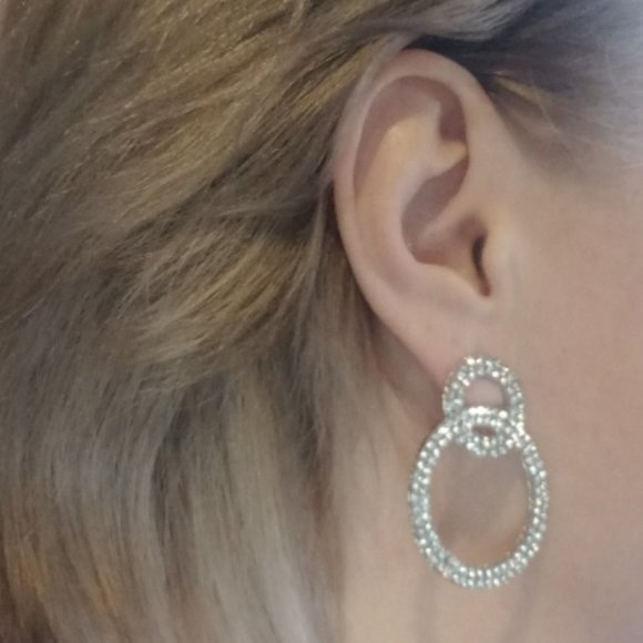 Long Zircon Dangle earrings - Picture 4 of 4